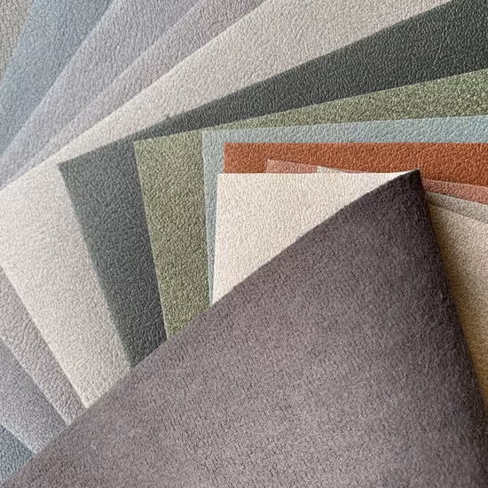 Ткань 100% полиэстера замши стороны яркого блеска мягкого прикосновения одного для материала мебели софы